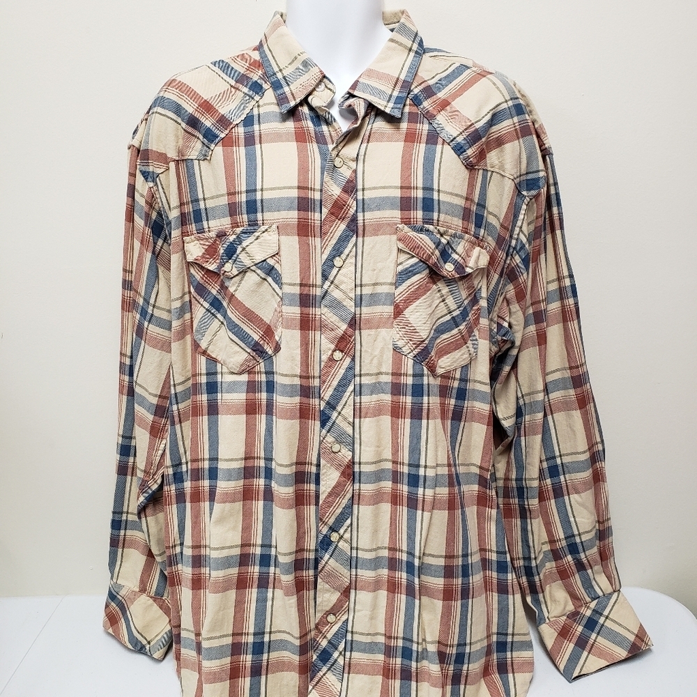 Resistol Double R Mens Pearl Snap Long Sleeve Shirt Size XXL